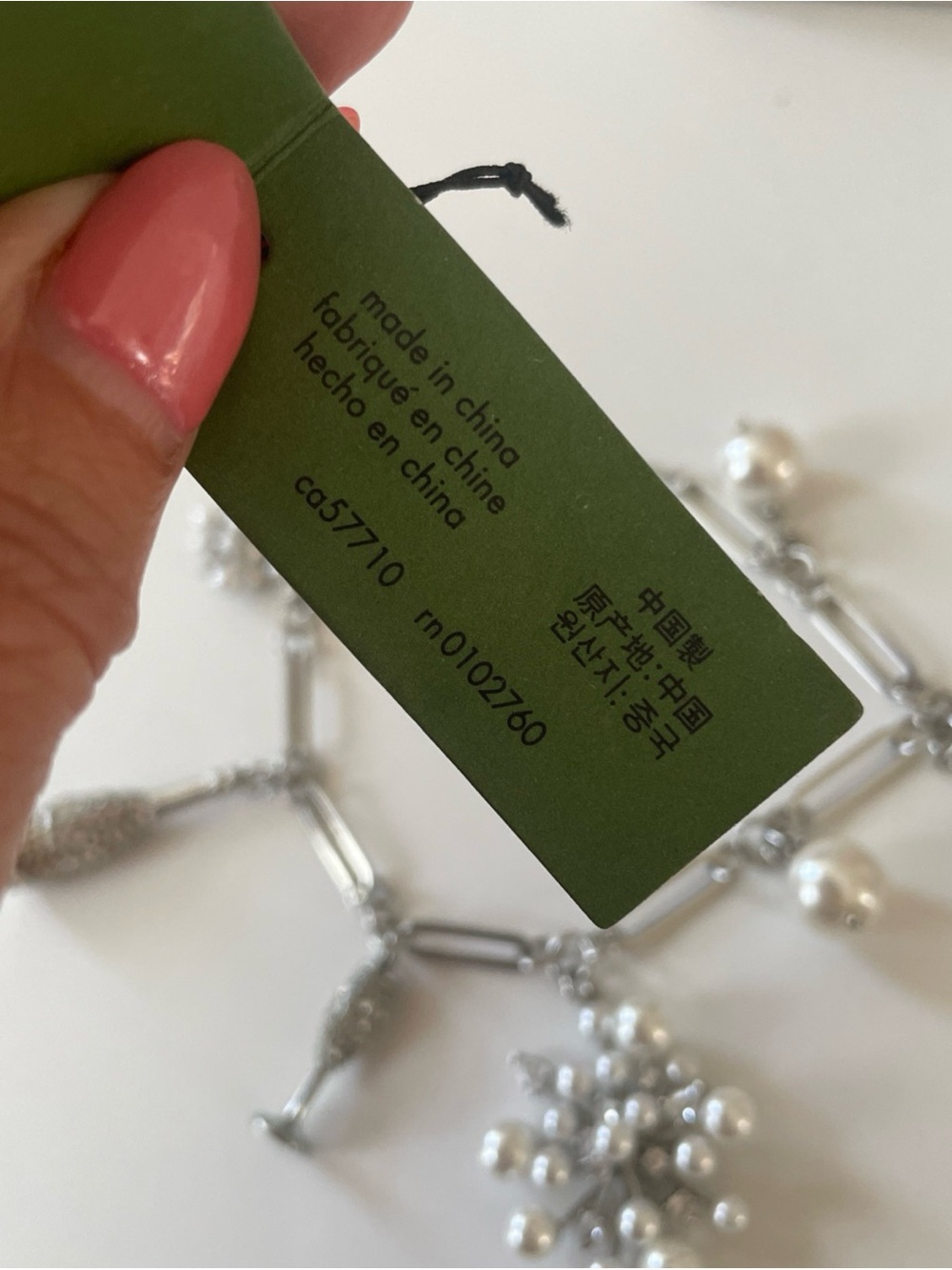 kate spade Silver Pearl & Crystal Charm Bracelet - Picture 8 of 8